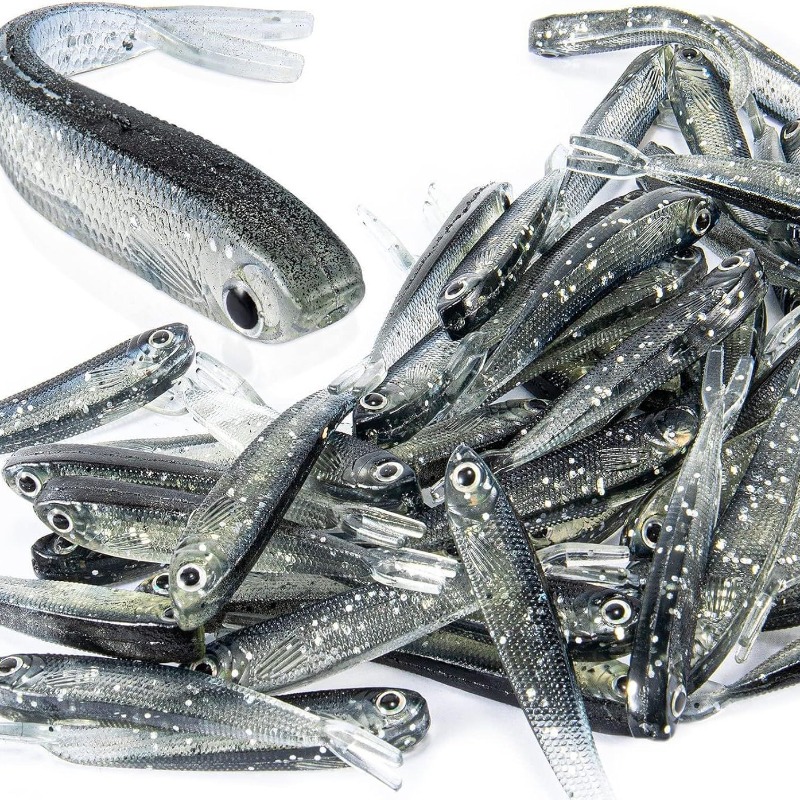 10/20/30Pcs Split Tail Minnow  - огляд і ціна Fishing Lure Soft Plastic