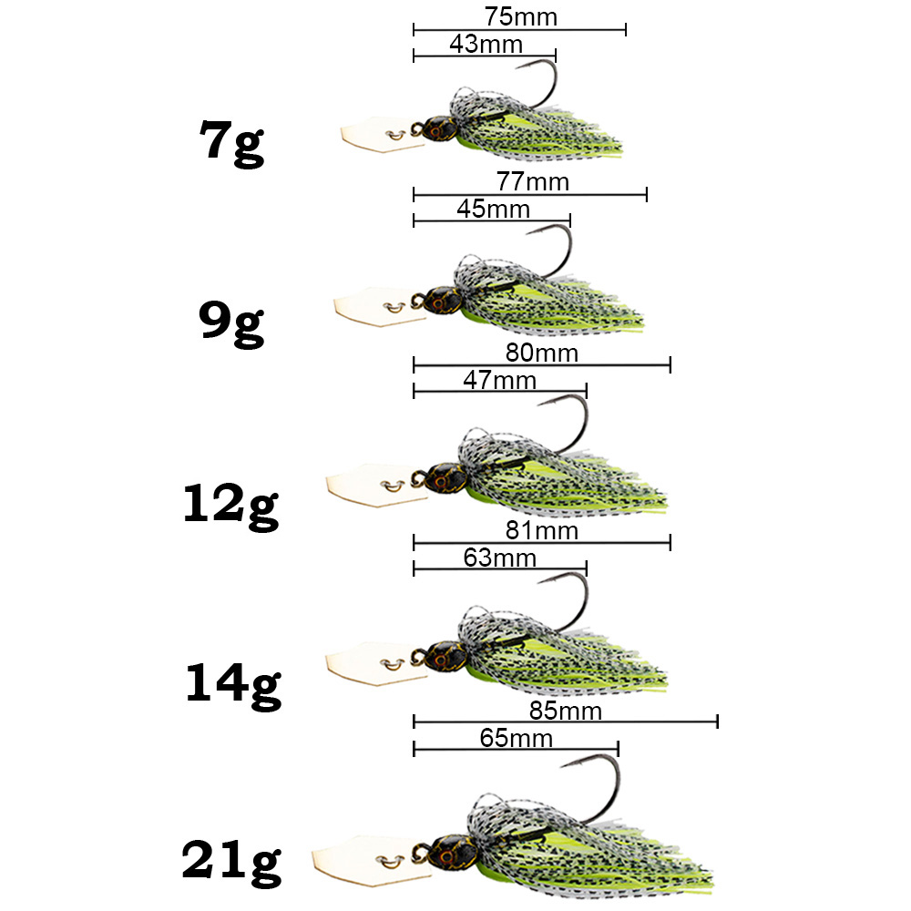 2Pcs Spinner Bait 7g/9g/12g/14 - огляд і ціна Fishing Lure Blade Bait